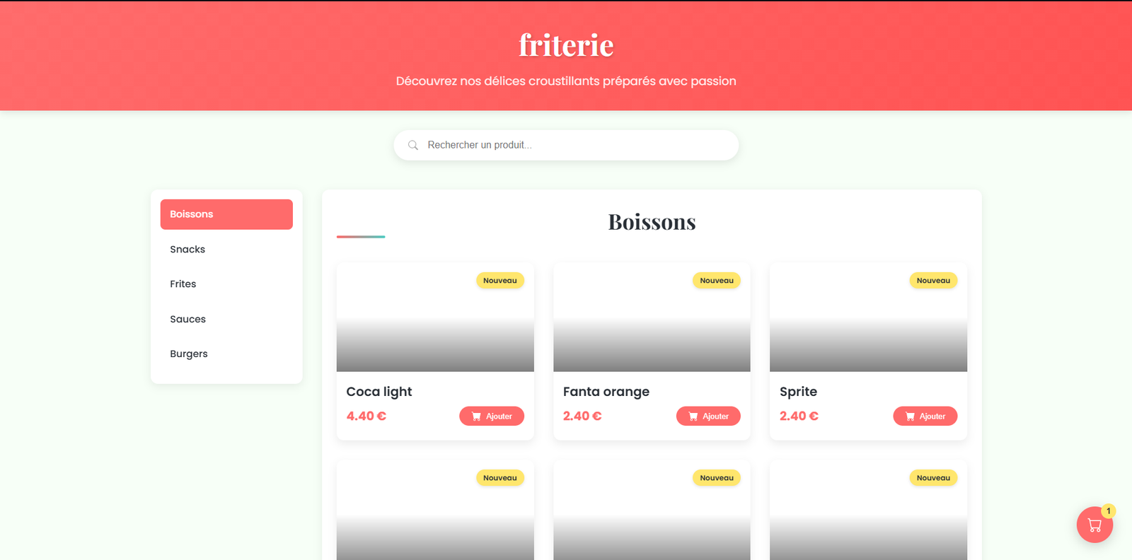 Gestion de friterie